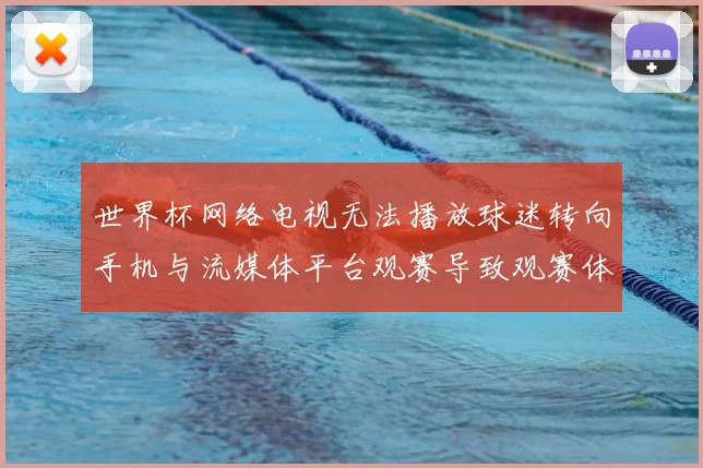 世界杯网络电视无法播放球迷转向手机与流媒体平台观赛导致观赛体验分流