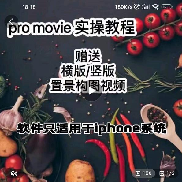 漆十二美食摄影，25​节promovie实操高手课节-知墨网