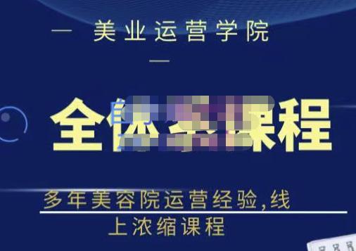 网红美容院全套营销落地课程，多年美容院运营经验，线上浓缩课程-知墨网