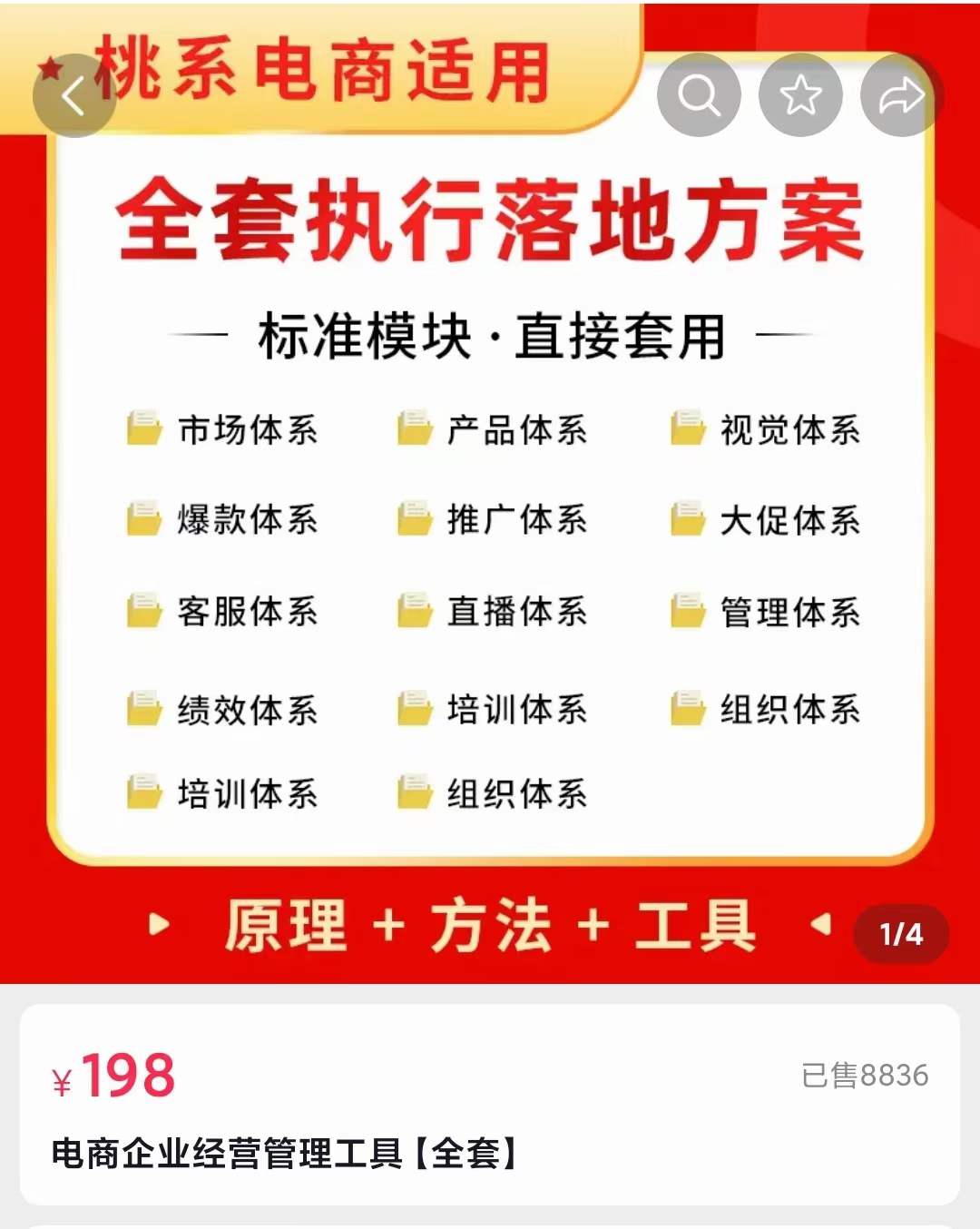 外面卖198·电商企业经营管理工具：全套执行落地方案 标准模块·直接套用-知墨网