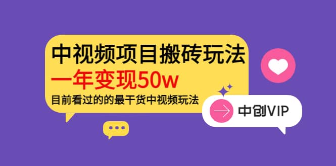 《老吴·中视频项目搬砖玩法，一年变现50w》目前看过的的最干货中视频玩法-知墨网