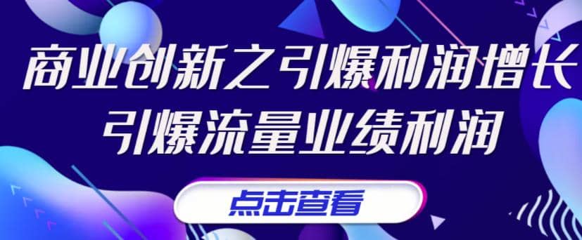 《商业创新之引爆利润增长》引爆流量业绩利润-知墨网