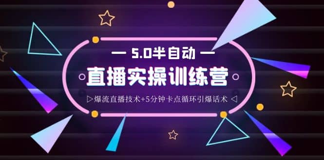 蚂蚁·5.0半自动直播2345打法，半自动爆流直播技术+5分钟卡点循环引爆话术-知墨网