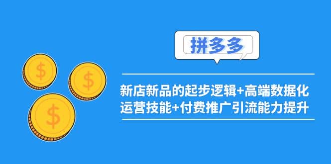 2022拼多多：新店新品的起步逻辑+高端数据化运营技能+付费推广引流能力提升-知墨网