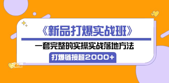 《新品打爆实战班》一套完整的实操实战落地方法，打爆链接超2000+（38节课)-知墨网