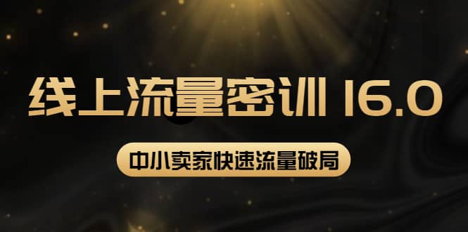 2022秋秋线上流量密训16.0：包含 暴力引流10W 中小卖家流量破局技巧 等等！-知墨网