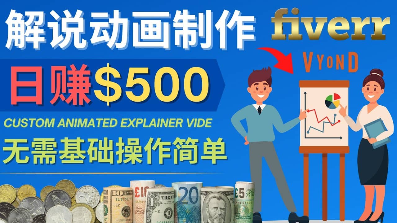 制作解说类动画视频（Animated Explainer）日赚500美元以上 – 0基础可操作-知墨网