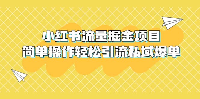 外面收费398小红书流量掘金项目，简单操作轻松引流私域爆单-知墨网