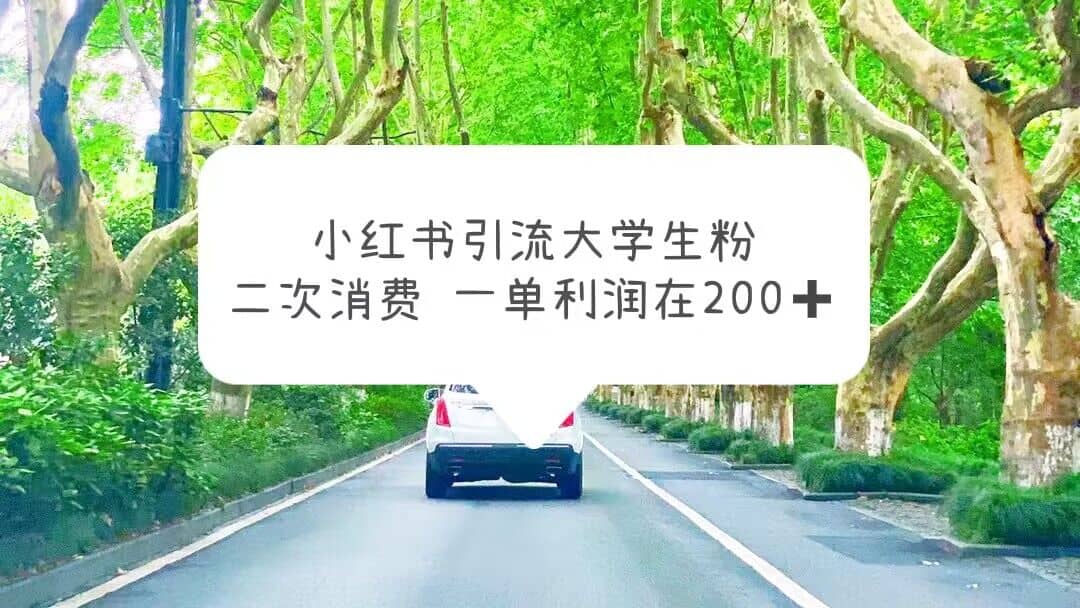 小红书引流大学生粉，变现项目，一单利润在200+（教程+资源）-知墨网