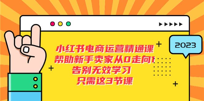 小红书电商·运营精通课，帮助新手卖家从0走向1 告别无效学习（7节视频课）-知墨网