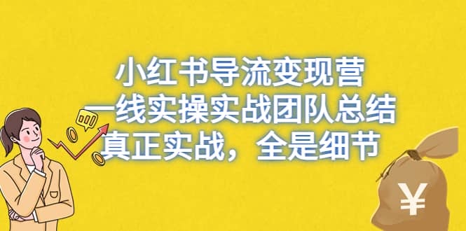 小红书导流变现营，一线实战团队总结，真正实战，全是细节，全平台适用-知墨网