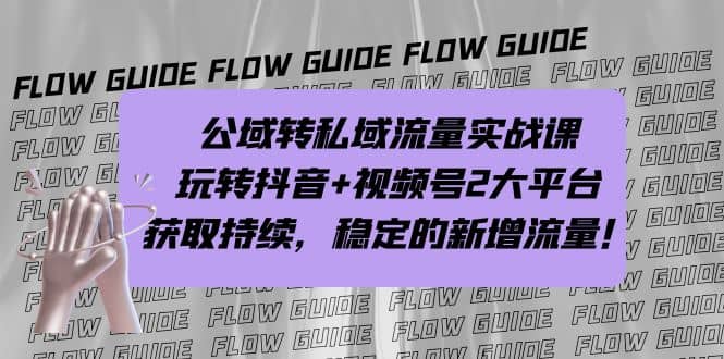 公域转私域流量实战课，玩转抖音+视频号2大平台，获取持续，稳定的新增流量-知墨网