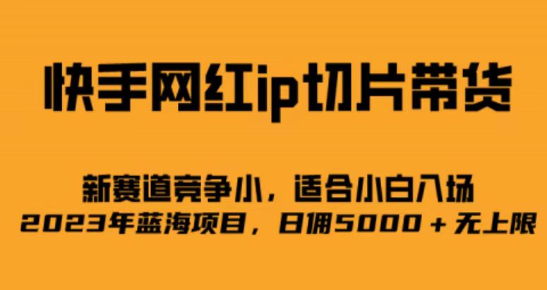 快手网红ip切片新赛道，竞争小事，适合小白 2023蓝海项目-知墨网