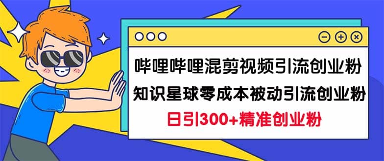 哔哩哔哩混剪视频引流创业粉日引300+知识星球零成本被动引流创业粉一天300+-知墨网