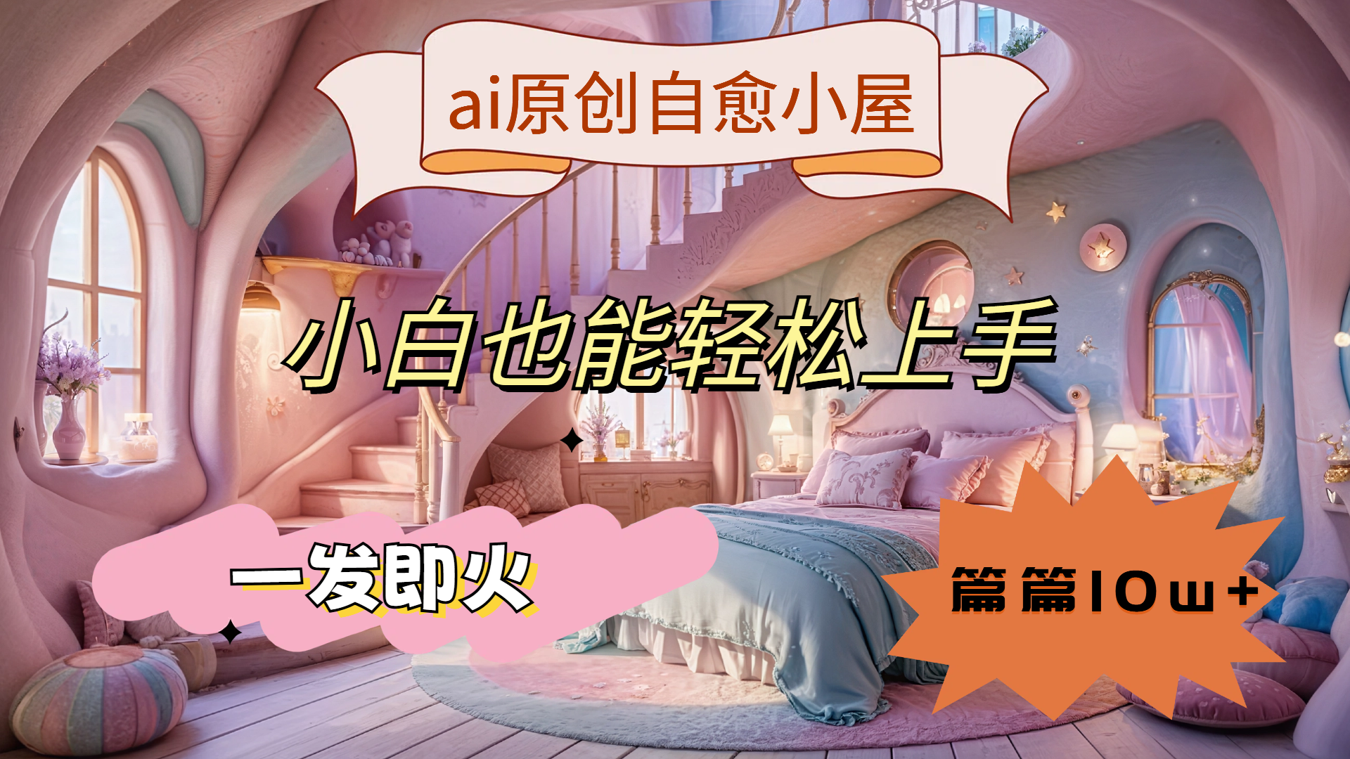 ai原创治愈小屋，小白也能轻松上手，一发即火，篇篇10w+-知墨网