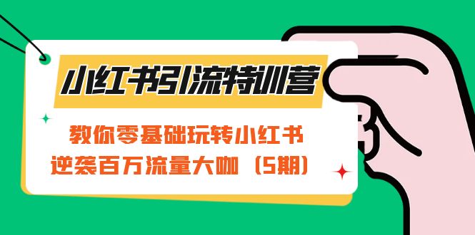 小红书引流特训营-第5期：教你零基础玩转小红书，逆袭百万流量大咖-知墨网