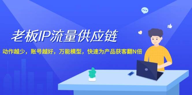 老板 IP流量 供应链，动作越少，账号越好，万能模型，快速为产品获客翻N倍-知墨网