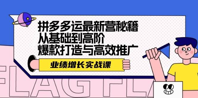 拼多多运最新营秘籍：业绩 增长实战课，从基础到高阶，爆款打造与高效推广-知墨网